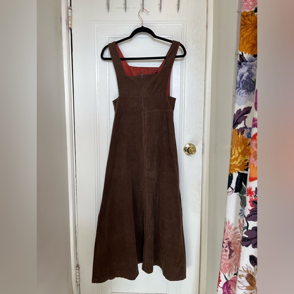 SOLD 1970s Vintage Handmade Corduroy Pinafore Dress - Picture 8 of 10